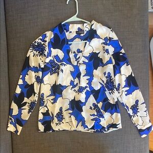 The Limited Women's Blue and White Floral Blouse